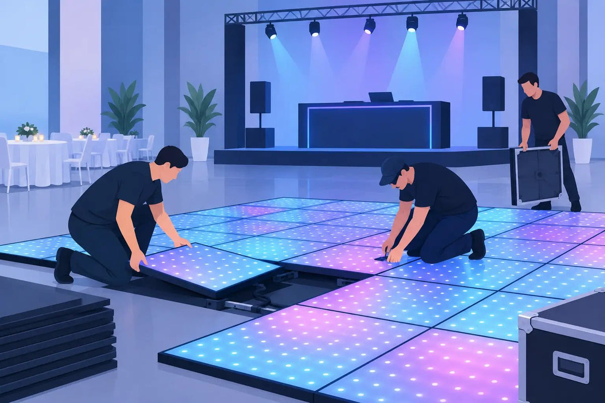 How to Assemble LED Floors for Paid Events - DJ And Photo Booth Supply