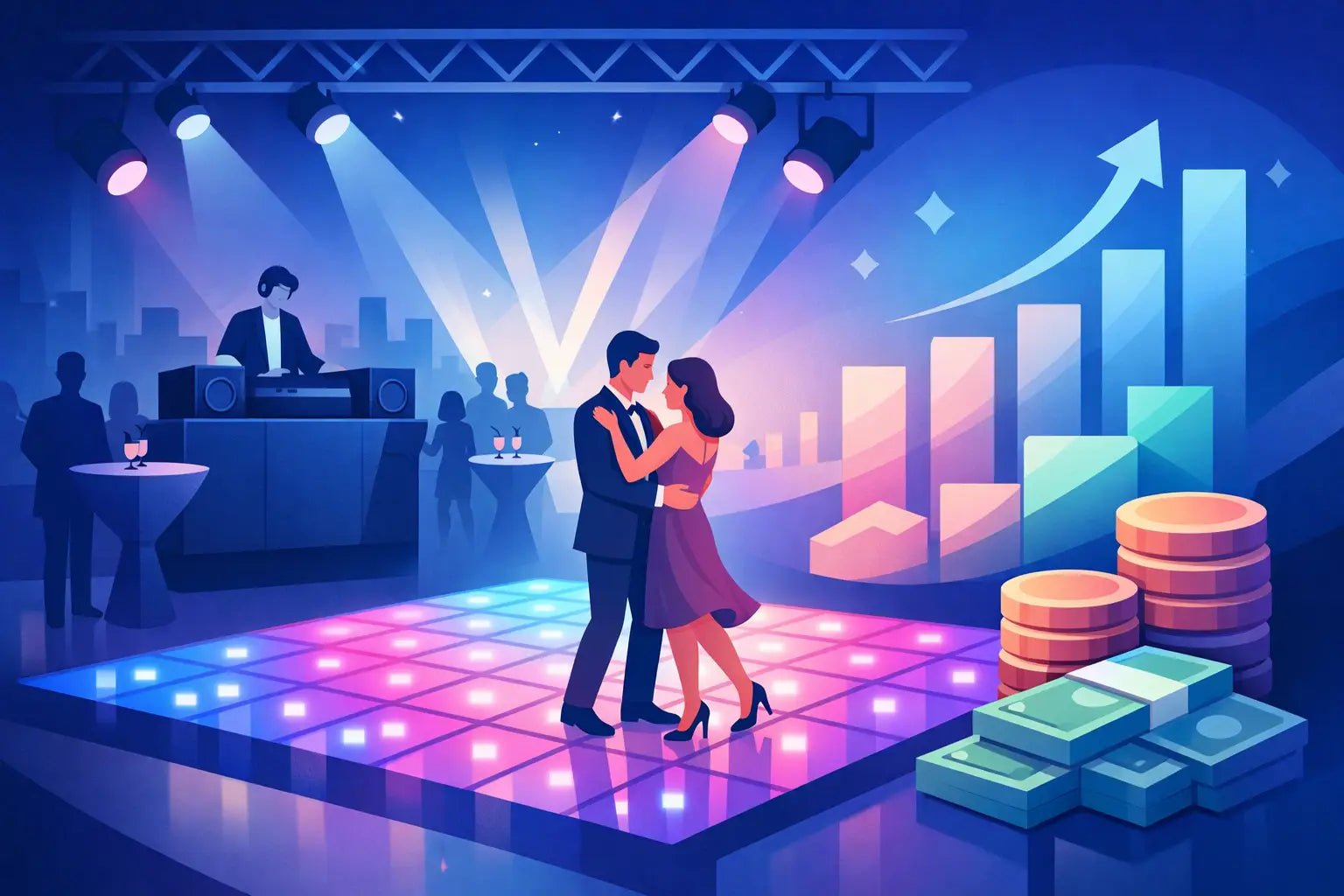 LED Floors That Make Event Packages More Profitable - DJ And Photo Booth Supply