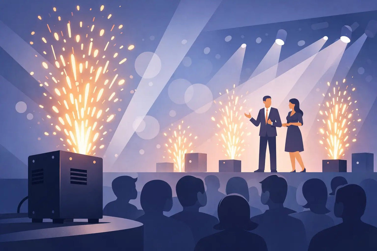 Spark Machines for Events That Command Attention - DJ And Photo Booth Supply