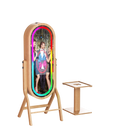 55 Inch Mirror 21.5 Inch Touch Screen Wood Photo Booth DJPBS-55PB Wood Mirror Booth - DJ And Photo Booth Supply