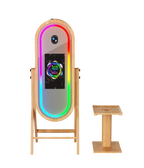 55 Inch Mirror 21.5 Inch Touch Screen Wood Photo Booth DJPBS-55PB Wood Mirror Booth - DJ And Photo Booth Supply