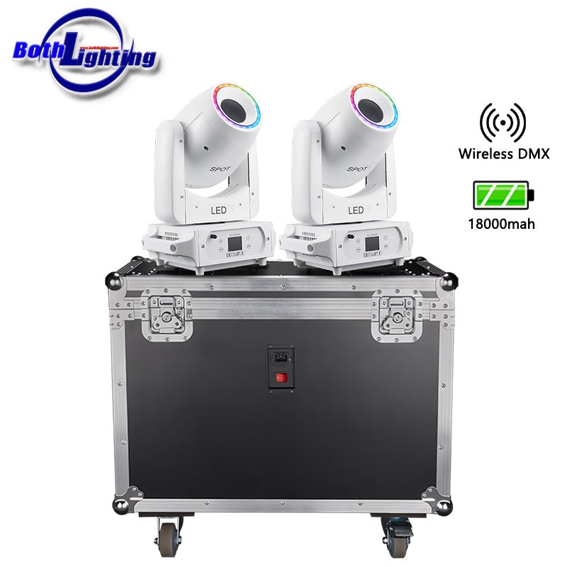 Both Lighting BPM-SPOT 100W Wireless Battery Moving Head | Cordless DMX LED Spot Fixture - DJ And Photo Booth Supply