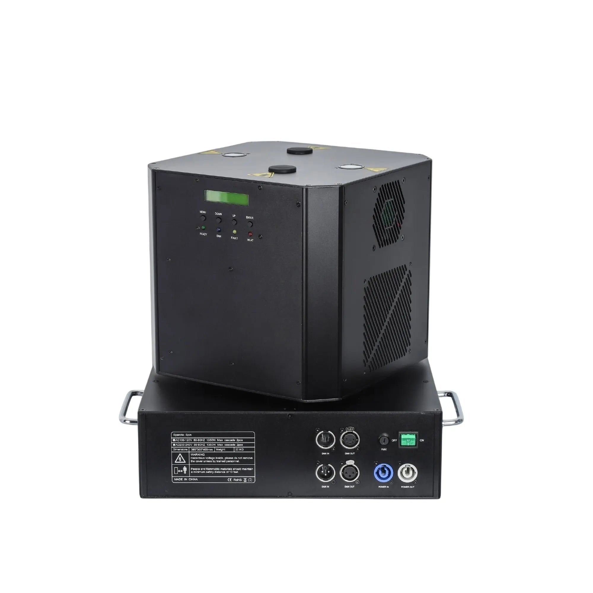 Dual Rotating Cold Spark Fountain | Tundra SP1300 360° Wireless Cold Spark Machine - DJ And Photo Booth Supply