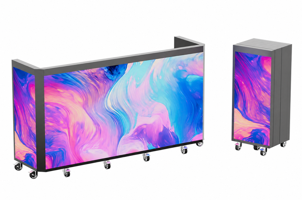Folding LED Video DJ Booth | 270° Wraparound Display | 3.91mm GOB | Novastar TB40 Controller- DEMO- Extra 1 Year Warranty - DJ And Photo Booth Supply