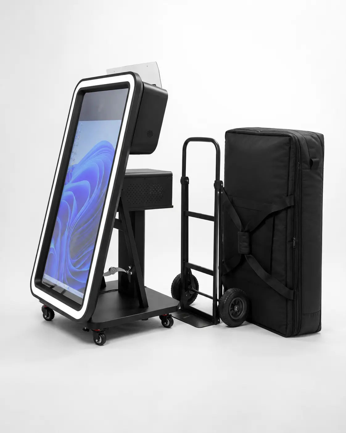 Mirror Booth Pro™ Photo Booth / Printer Shelf All In One|43-Inch Touch Screen DSLR Mirror Booth Pro™ - Best Mirror Photo Booth For Sale - Photo Booths For Sale. - DJ And Photo Booth Supply