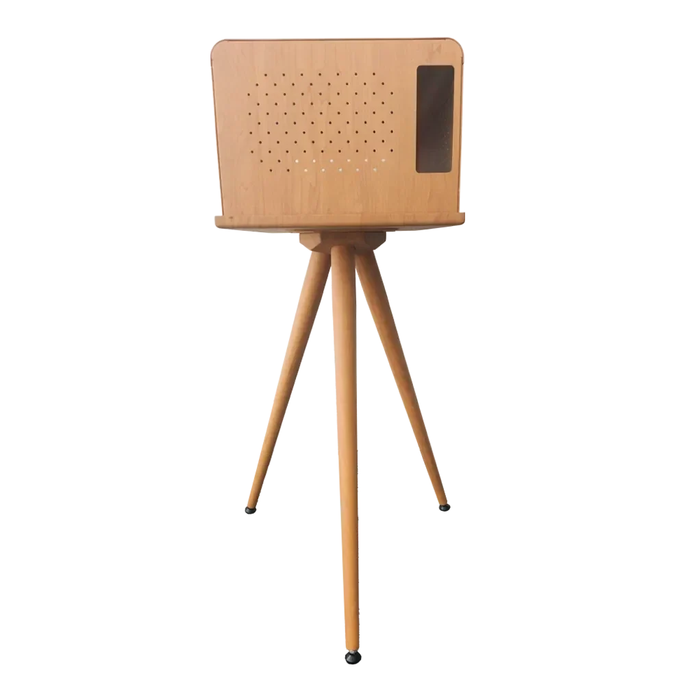 Wood Grain Printer Tripod Stand