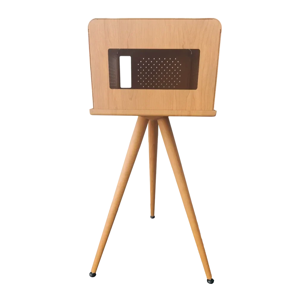 Wood Grain Printer Tripod Stand