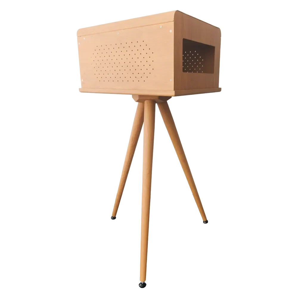 Wood Grain Printer Tripod Stand