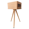 Wood Grain Printer Tripod Stand