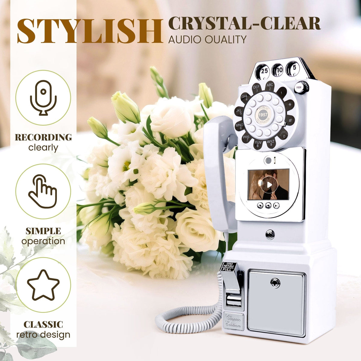 Retro Video Guestbook | Retro Phone Video Message Station for Event Operators - DJ And Photo Booth Supply